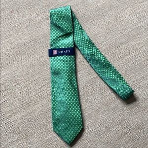 NWT Green Tie with Blue Squares- 100% silk